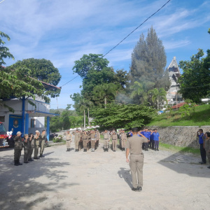 Apel pagi di Satuan Polisi Pamong Praja