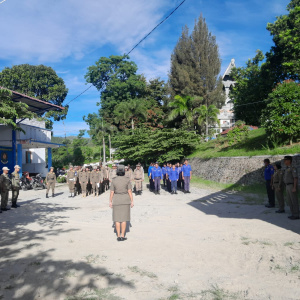 Apel pagi di lingkungan Satuan Polisi Pamong Praja