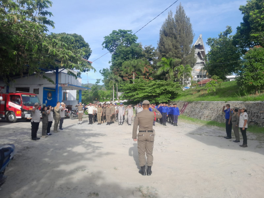 Apel Pagi di Lingkungan SATUAN POLISI PAMONG PRAJA