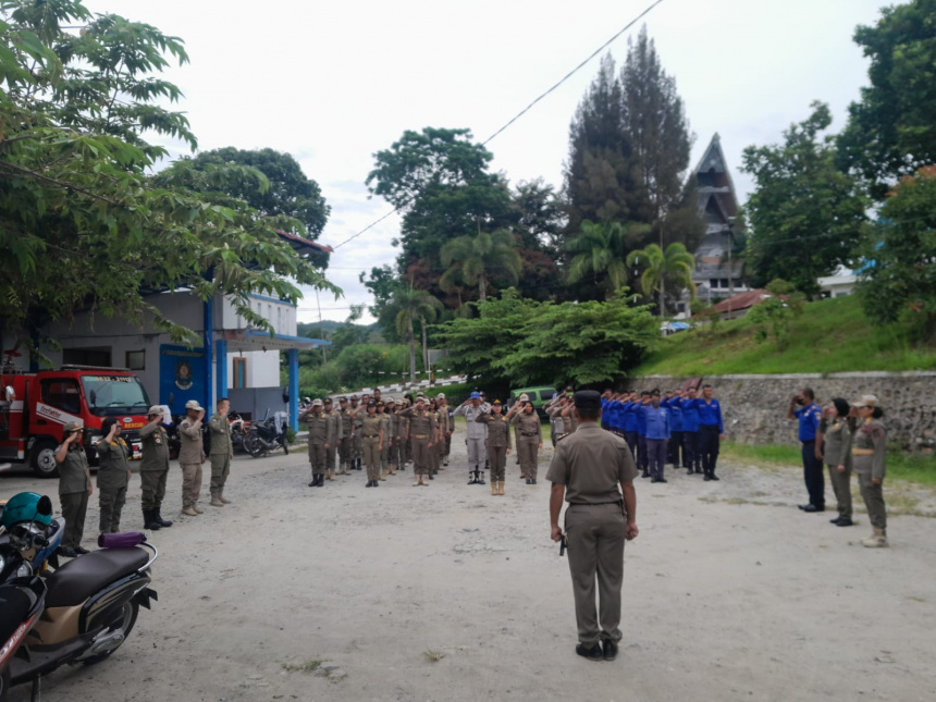 Apel Pagi di Lingkungan SATUAN POLISI PAMONG PRAJA