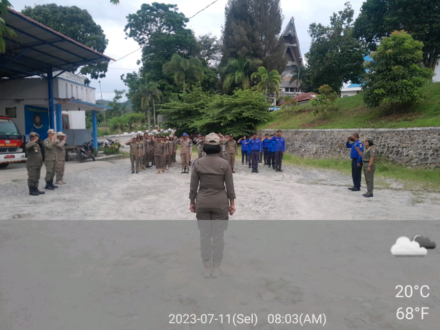 Apel Pagi di Lingkungan Satuan Polisi Pamong Praja