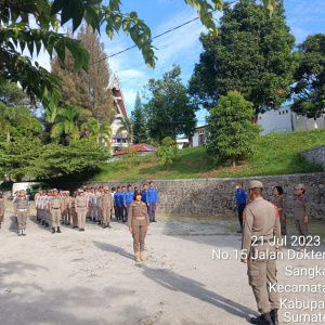 Apel Pagi di Satuan Polisi Pamong Praja