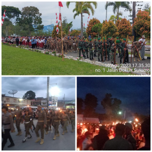 Satuan Polisi Pamong praja mengikuti taptu