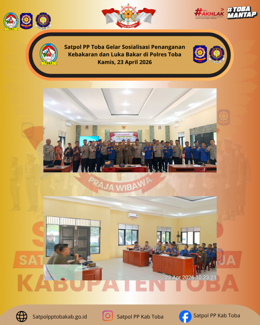 Satpol PP Toba Bekali Personel Polres Toba (Bhabinkamtibmas) Keterampilan Penanganan Kebakaran dan Luka Bakar Satpol PP Toba Bekali Personel Polres Toba (Bhabinkamtibmas) Keterampilan Penanganan Kebakaran dan Luka Bakar