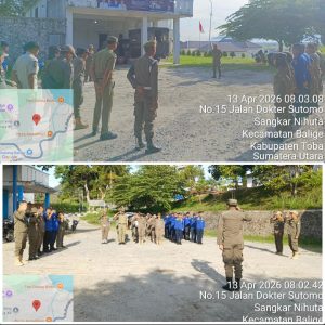 Apel Pagi di Lingkungan Satuan Polisi Pamong Praja Kab. Tob Apel Pagi di Lingkungan Satuan Polisi Pamong Praja Kab. Tob