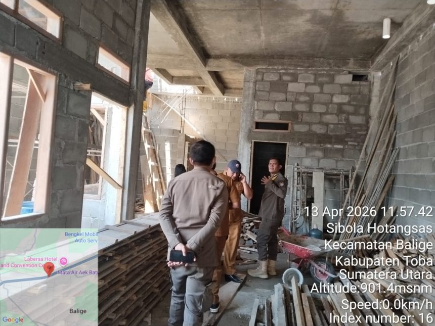 Satpol PP Toba Gelar Monitoring PBG, Tujuh Bangunan Resmi Diberi Surat Teguran